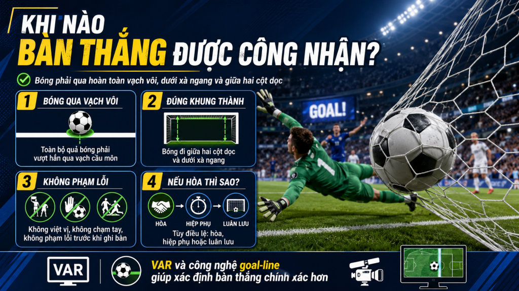 Khi nào bàn thắng được công nhận trong bóng đá?