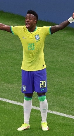 Vinicius Junior thi đấu cho đội tuyển Brazil tại World Cup