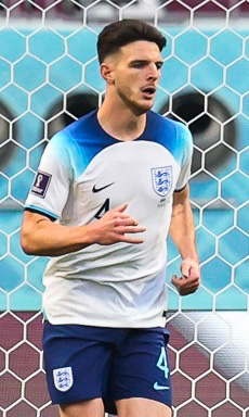 Declan Rice trong màu áo đội tuyển Anh tại World Cup