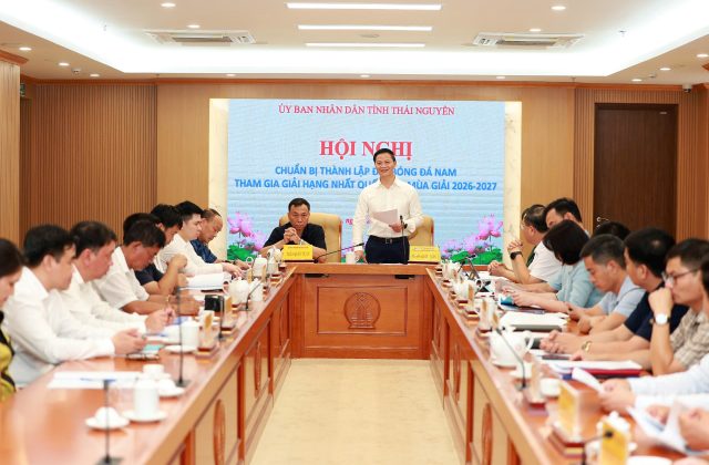 Lãnh đạo VFF và tỉnh Thái Nguyên họp về đề án thành lập CLB bóng đá nam chuyên nghiệp