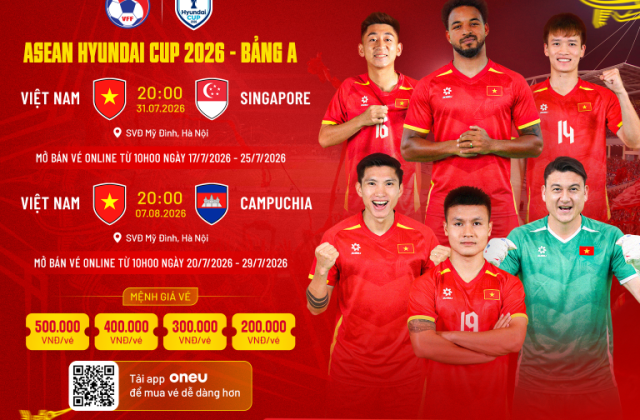 Thông tin bán vé trận Việt Nam gặp Singapore tại Mỹ Đình