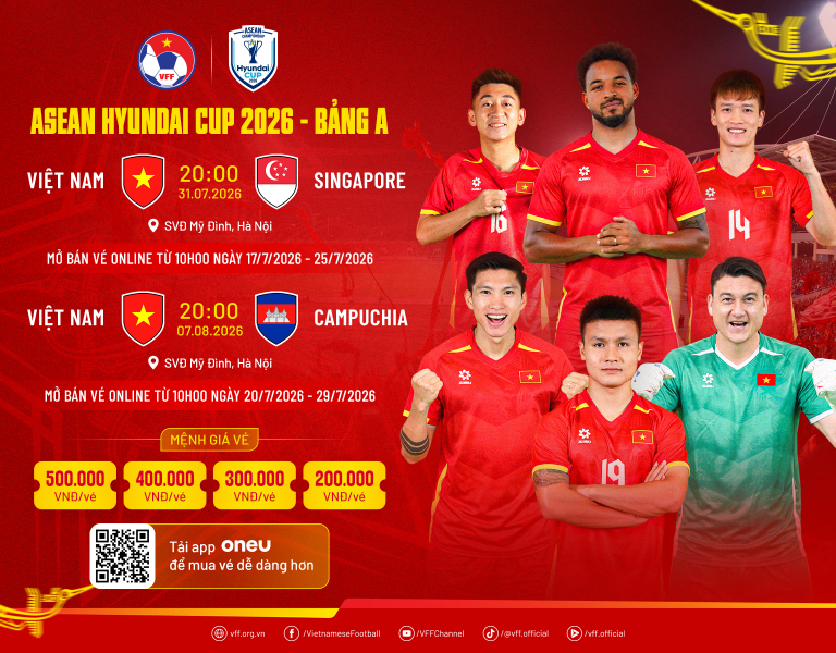 Thông tin bán vé trận Việt Nam gặp Singapore tại Mỹ Đình