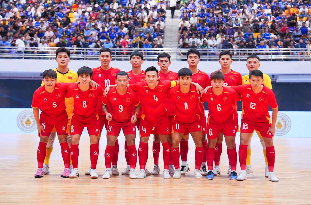 ĐT futsal Việt Nam trong trận gặp Thái Lan
