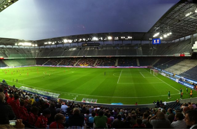 Sân Red Bull Arena ở Salzburg, nơi diễn ra UEFA Super Cup 2026