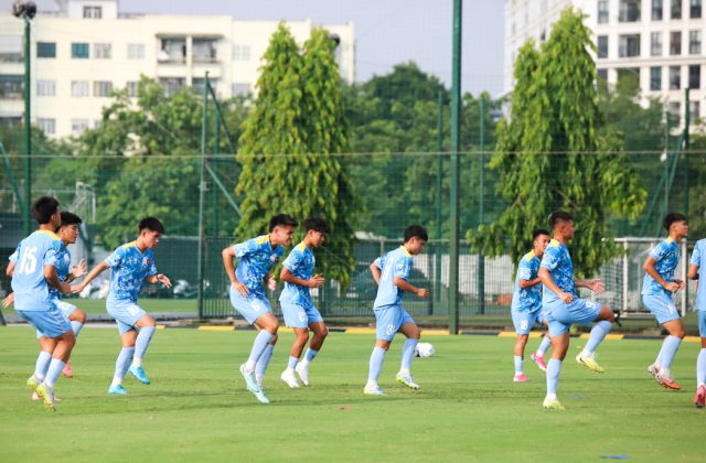 Buổi tập của đội tuyển U20 Việt Nam trước chuyến tập huấn tại Nhật Bản