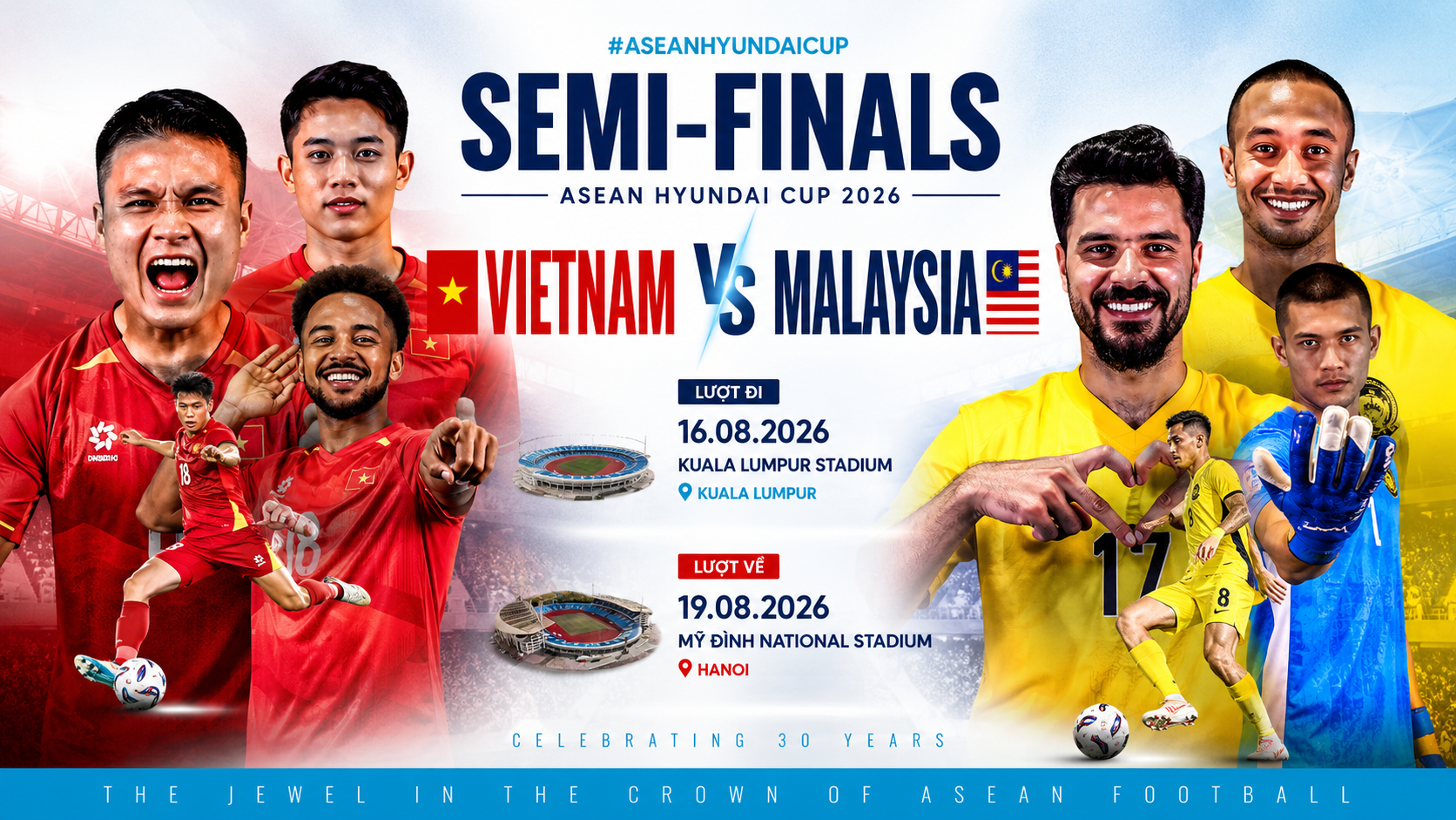 Lịch bán kết ASEAN Championship 2026 giữa Việt Nam và Malaysia