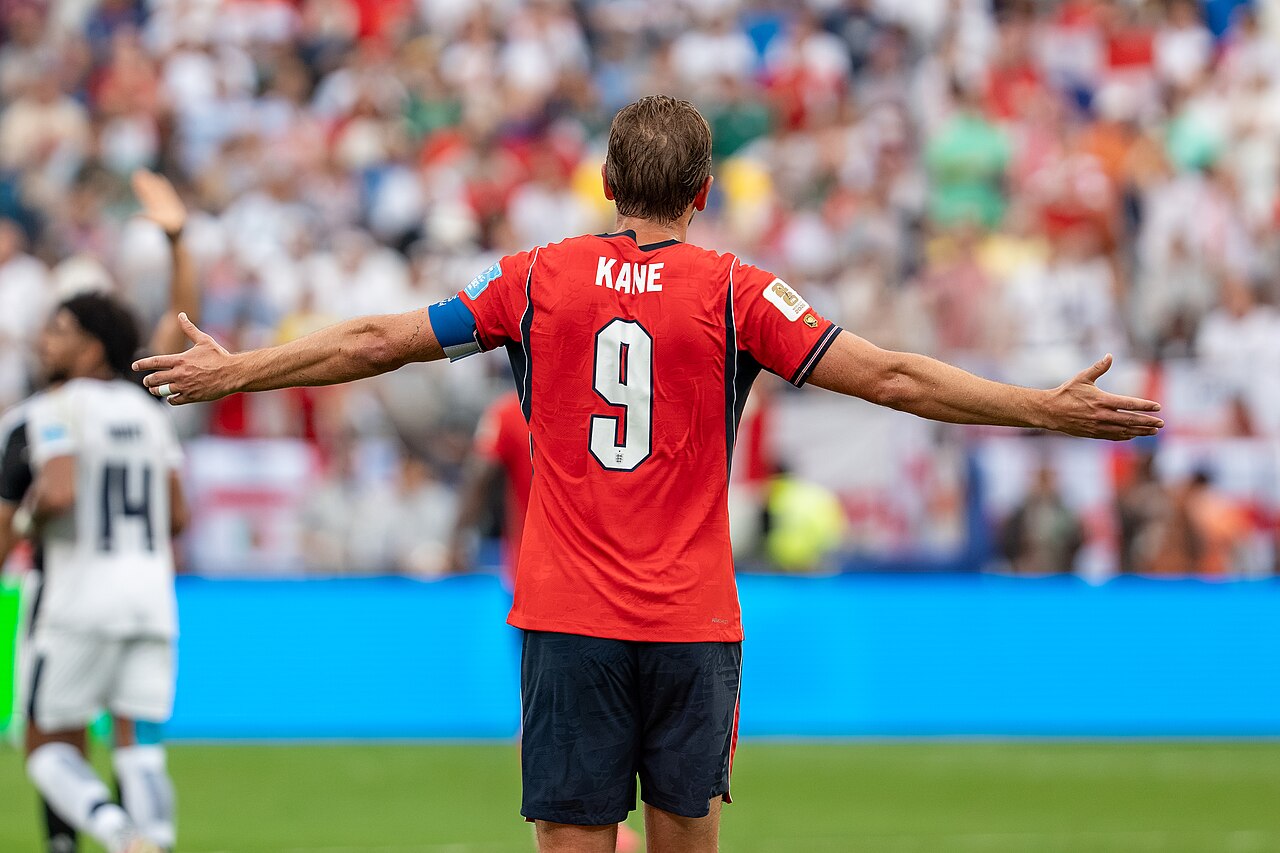Harry Kane trong màu áo đội tuyển Anh
