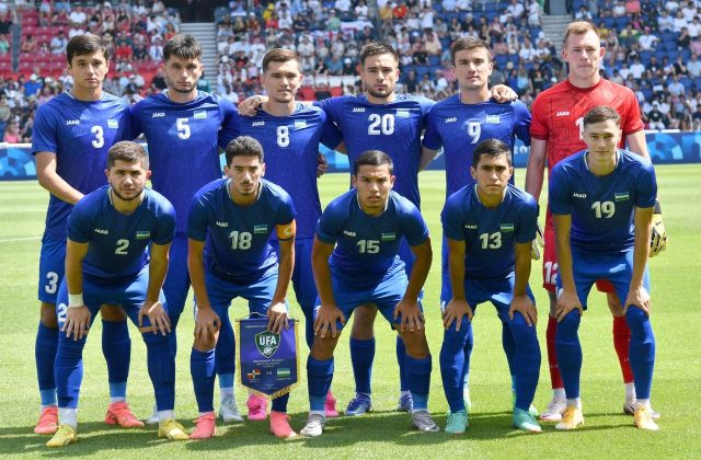 U23 Uzbekistan trong một trận đấu quốc tế
